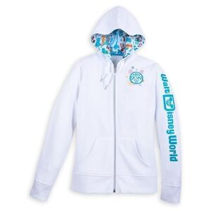Disney Parks women’s 2019 white blue hoodie XS WDW